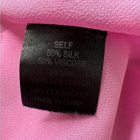 Cynthia Rowley Malibu Ruffle Silk Blend Mini Dress in Pink Poppy. Size XS - Picture 8 of 13